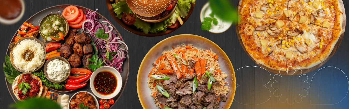 Дүйнө тамактары жана сүйүктүү даамдар бир жерде.