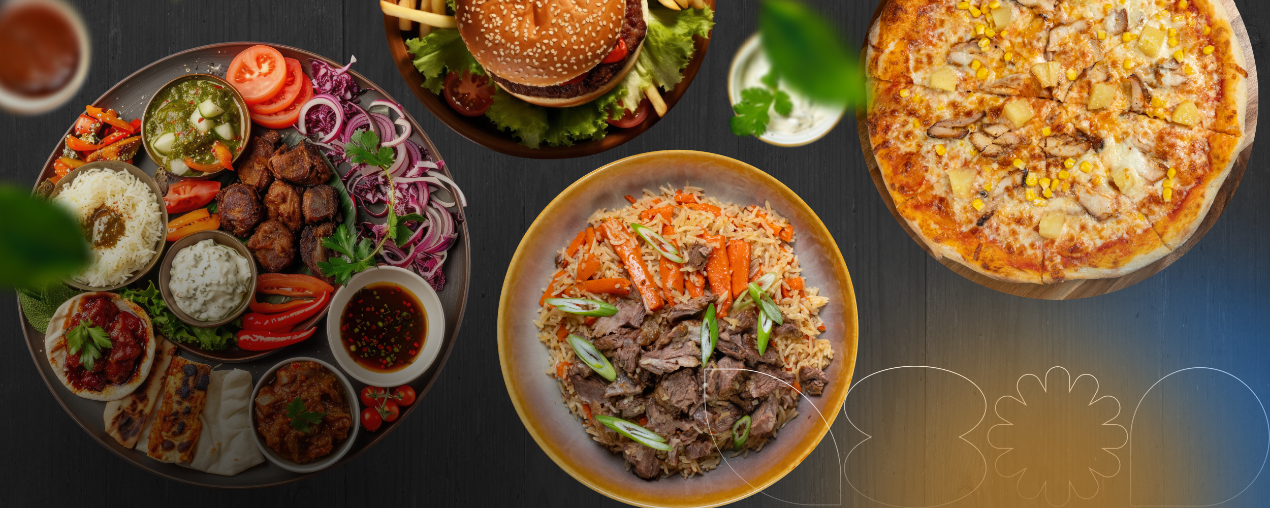 Дүйнө тамактары жана сүйүктүү даамдар бир жерде.